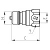 Coupleur mâle 1/2BSP- 3/4SAE - pour Massey Ferguson