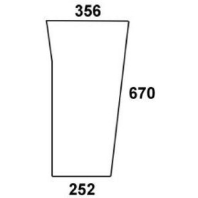 Pare-brise avant inf. g. - pour Massey Ferguson - Ref: D6902