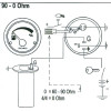 Jauge de réservoir 12V 52mm - pour Massey Ferguson