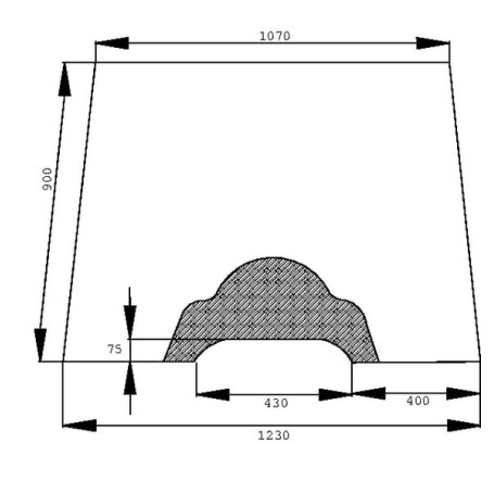 Pare-brise sup. - pour Massey Ferguson