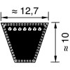 Courroie trapézoïdale SPA 13x1180 Optibelt - pour Massey Ferguson