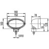 Phare de travail oval 100 H3 - pour Massey Ferguson