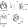 Filtre à carburant double entrée-sortie 1/2" UNF x 20 - Ref : FI522CUNF12 - Marque : Kramp