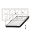 Filtre de cabine Mann filter - Ref : CU3855 - Marque : MANN-FILTER
