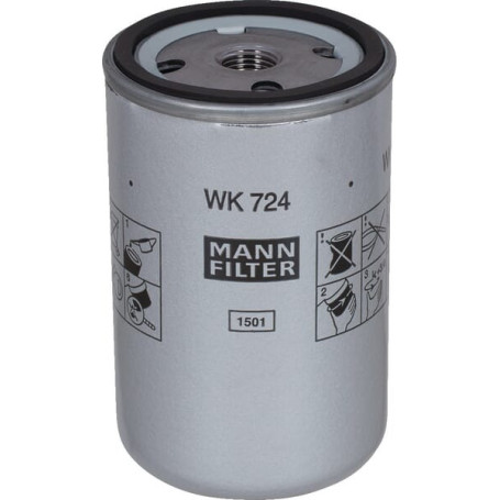 Cartouche filtrante carburant - Ref : WK724 - Marque : MANN-FILTER