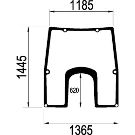 Pare-brise - John Deere - Ref: L166875N