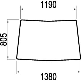 Pare-brise - John Deere - Ref: L112972N