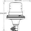 Gyrophare argent flexible Mât DIN LED 12/24V