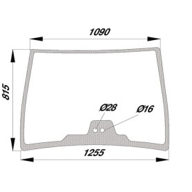 Pare-brise - FENDT - Ref: G716810040050N