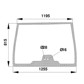 Pare-brise - FENDT - Ref: G816810040050N