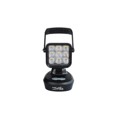 PHARE DE TRAVAIL/AVERTISSEUR 9 LED RECHARGEABLE ORANGE/BLANC 945LM