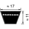 Courroie trapézoïdale B38 1/2 17x975 Optibelt