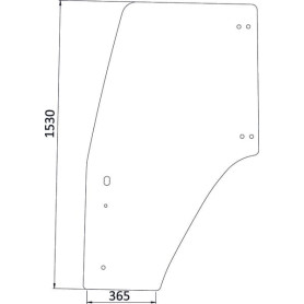 Glace de portière - Case IH, New Holland - Ref: 82036000KR