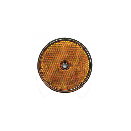 CATADIOPTRE ROND ADHESIF ORANGE + TROU DE FIXATION