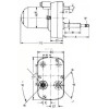 Moteur d'essuie-glace 12V 105° axe 65mm Diam. 8mm