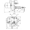 Moteur d'essuie-glace 12V 135° axe 53mm Diam. 8mm