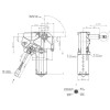 Moteur d'essuie-glace 12V 180° axe 61,5mm