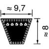 Courroie trapézoïdale SPZ 10x1212 Optibelt