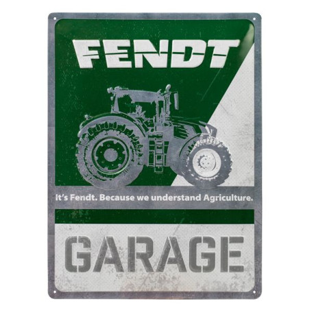 Plaque en étain Fendt: GARAGE