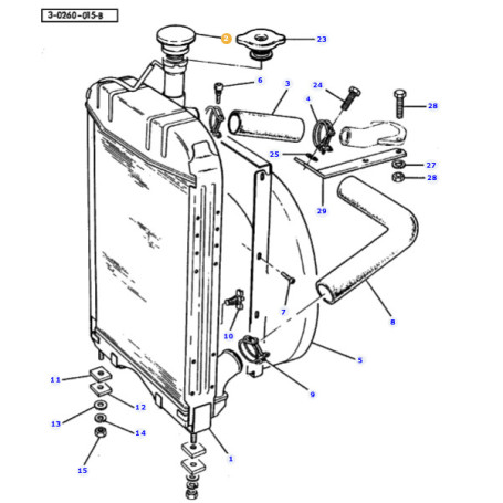 BOUCHON RADIATEU  - pour MASSEY - Réf 1874445M93