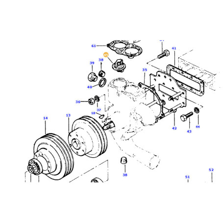 THERMOSTAT  - pour MASSEY - Réf 1447384M1