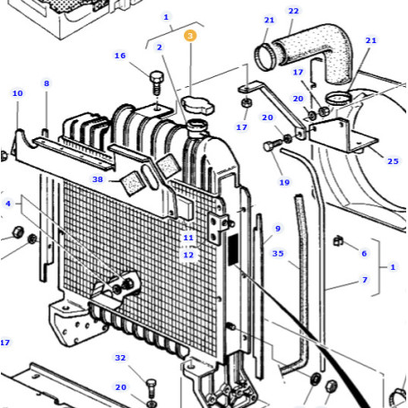 BOUCHON RADIATEU  - pour MASSEY - Réf 180224M92