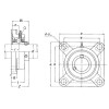Roulement à flasque carré cpl. - Ref: UCF208GP