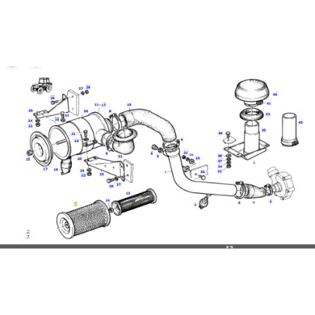 Filtre a air Fendt - Ref : F198200090010