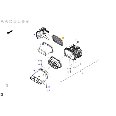 Filtre a air Fendt - Ref : H737200092110