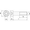 Vis cyl. 6p cr. M6x45 8.8 zingué - ref: 912645 - x25