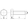 Boulon hexagonal entièrement fileté M8x25 10.9 zing - ref: 933825109 - x50