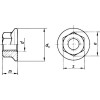 Écrou bride M12x1.75 acier zingué Classe 10 Kramp - ref: 12VR - x25