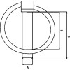 Goupille clips 8x45mm Kramp - ref: LP8KR - x50