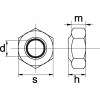 Ecrou hexagonal autobloquant à bague nylon DIN985 M20x2.50 Kramp - ref: 9852010 - x10