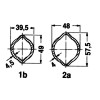 Tube profilé citron 2a Ø ext. : 57,5x48x4 mm L : 0.8 m Walterscheid - ref: 753515800