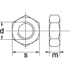 Écrou hexagonal DIN934 M10x1.50 acier zingué Classe 8 Kramp - Pack de 100