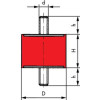 Silent bloc caoutchouc TYPE A