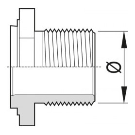 Mâle 1" Laiton Réf. : 717165