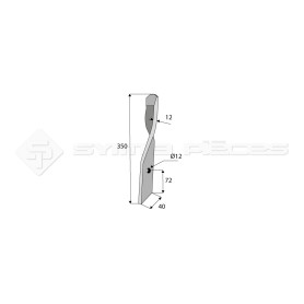 Lame dyna-drive - Droite   - BOMFORD - Ref : SYL631240D