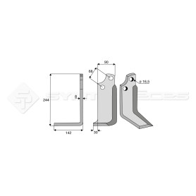 Lame de rotalabour - Gauche   - MASCHIO - Ref : SYL255026G