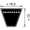 Courroie trapézoïdale SPB 17x3000 Optibelt