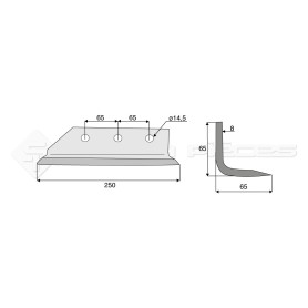 Couteau Dondi - 250x100x8 - Ref: SYL515007