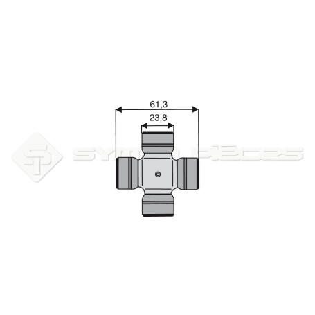 Croisillon circlips extérieurs - BONDIOLI ET PAVESI - Longueur: 61.3mm - Diam. Croisillon : 23.8mm