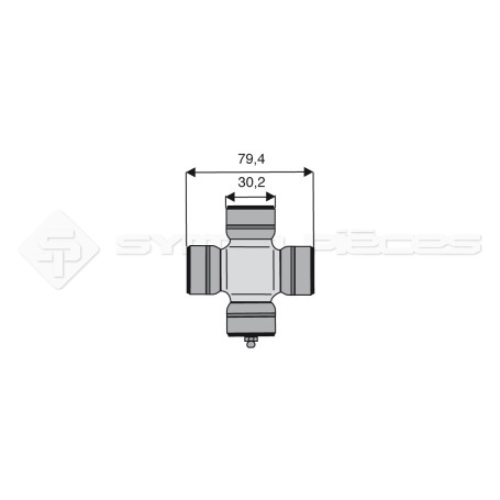 Croisillon circlips extérieurs - BONDIOLI ET PAVESI - Longueur: 79.4mm - Diam. Croisillon : 30.2mm