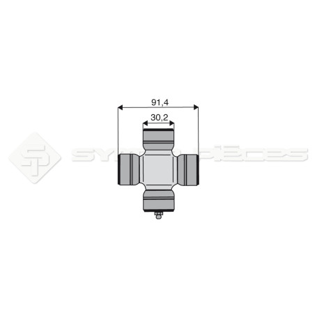 Croisillon circlips extérieurs - BONDIOLI ET PAVESI - Longueur: 91.4mm - Diam. Croisillon : 30.2mm