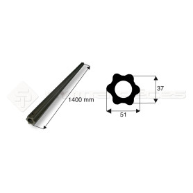 Tube de cardan Profil S4 Lg:1400 - Ref: TR7549001400