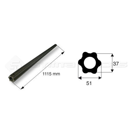 Tube de cardan Barre S4H Traite Long:1115