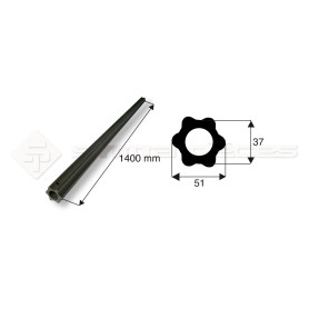 Tube de cardan Tube S4Lh Lg:1400 Perce 11 - Ref: TR75431041400