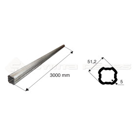 Tube de cardan Tube Int. 51.2X5 Quad  Lg 3M - Ref: TR122513000