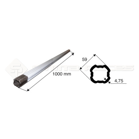 Tube de cardan Tube Int. 59X4.75 Quad Lg 1000